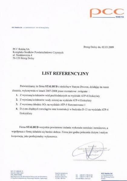 PCC Rokita referencje